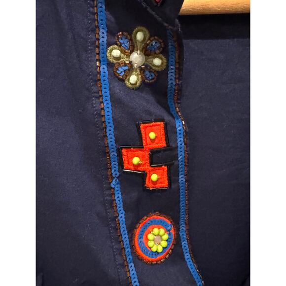 Tory Burch Embellished Tory Tunic Size 2 - Picture 9 of 12